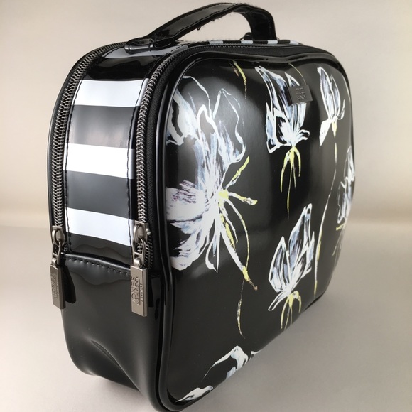 Jones New York Black&Blue Flower Cosmetic Satchel - Picture 2 of 6